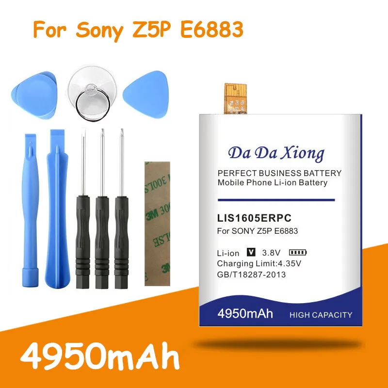 Высокое качество 4950 мАч LIS1605ERPC батарея для SONY Xperia Z5 Premium Z5P Dual E6883 E6853 сменные батареи+ Бесплатные инструменты