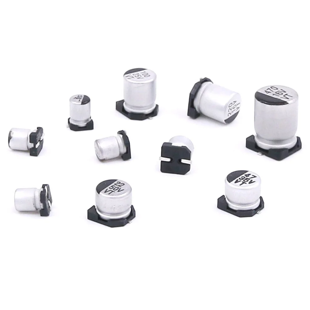 

165pcs SMD Electrolytic Capacitor Aluminum 0.47UF 50V-470UF Capacitor Kit Assortment Aluminum Solution Electrolytic Capacitor