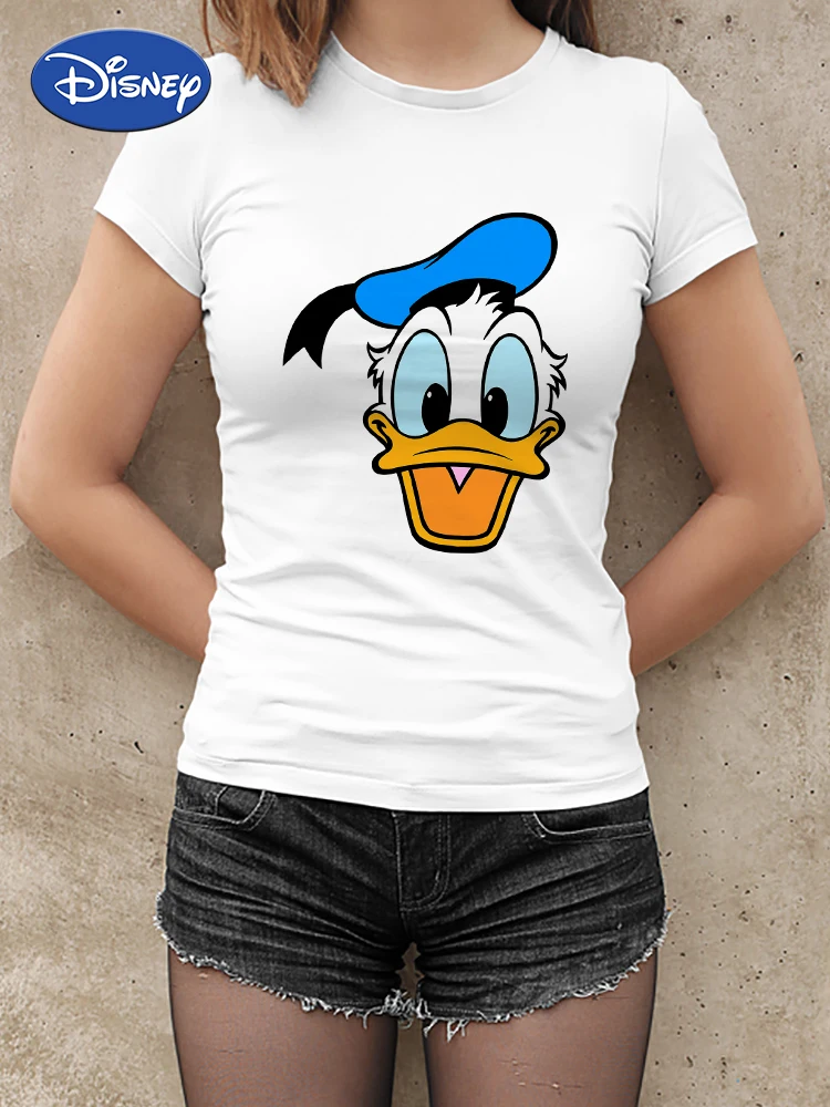 

Donald Duck Graphic Tshirt Femme Vintage Harajuku Anime T-Shirt Women's Comfy Clothes Short Sleeve 2021 Hipster Skateboard Wear