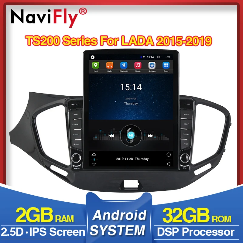 NaviFly вертикальный Тесла экран IPS DSP автомобильный Радио GPS навигатор для Lada VASTA 2015