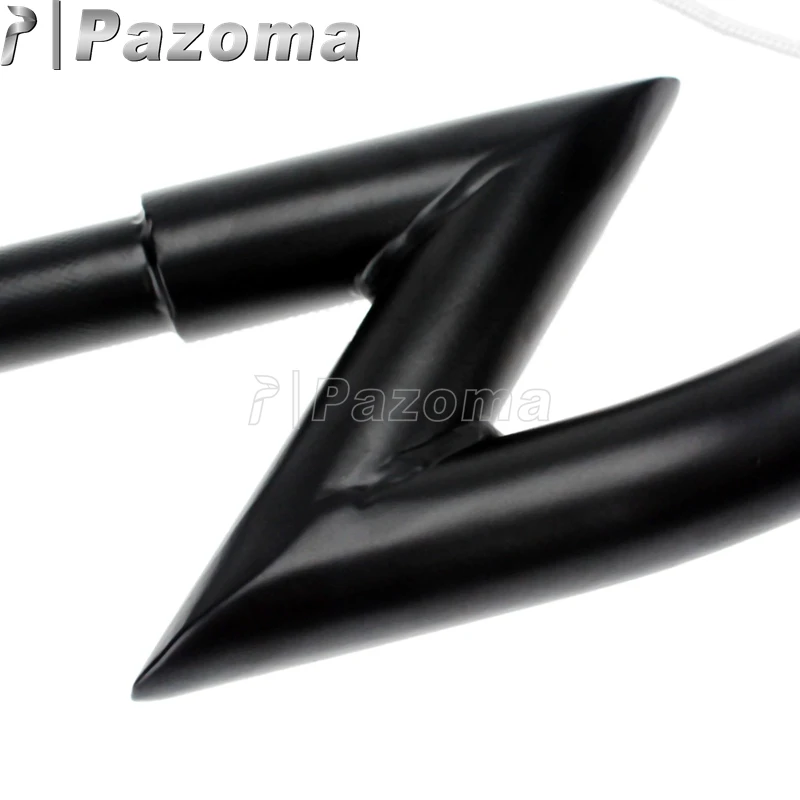 Матовый черный мотоцикл " Crazy Z бары измельчитель Clubman руль для Harley Honda Kawasaki Suzuki Yamaha Ducati KTM рукоятка