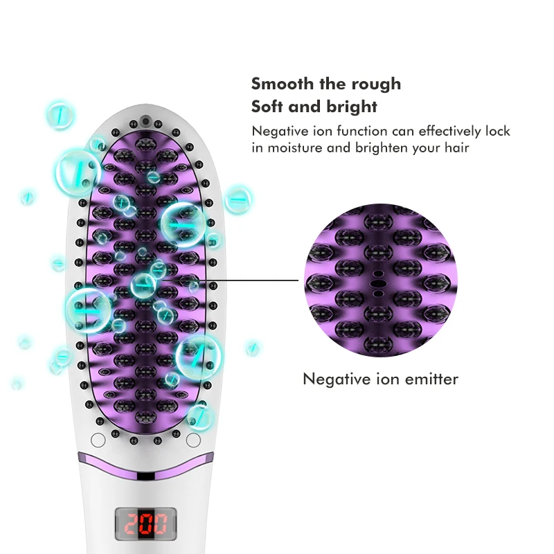 Горячая Распродажа щетка для выпрямления волос с 5 регулируемыми температурами