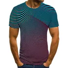 Футболка мужская летняя в полоску, Повседневная модная рубашка с коротким рукавом и круглым вырезом, модная уличная одежда