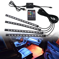 car led strips lights 364872 ambient rgb led lights usb 12v auto interior decorative lamp app wireless remote mode