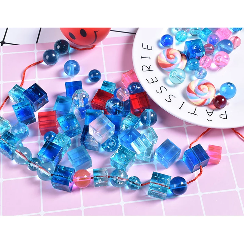 Прозрачный прямоугольная силиконовая форма для бусин квадратный мяч 6 отверстия