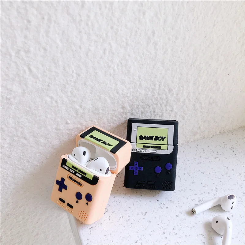 3D Cute Cartoon Game Player Boy Wireless Bluetooth Headphone Silicone Coque Case For Apple Airpods 1/2 Earphone Protective Case