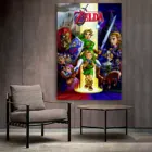 Zelda Ocarina of Time игровой плакат и настенный художественный принт современный семейный Декор для спальни плакаты