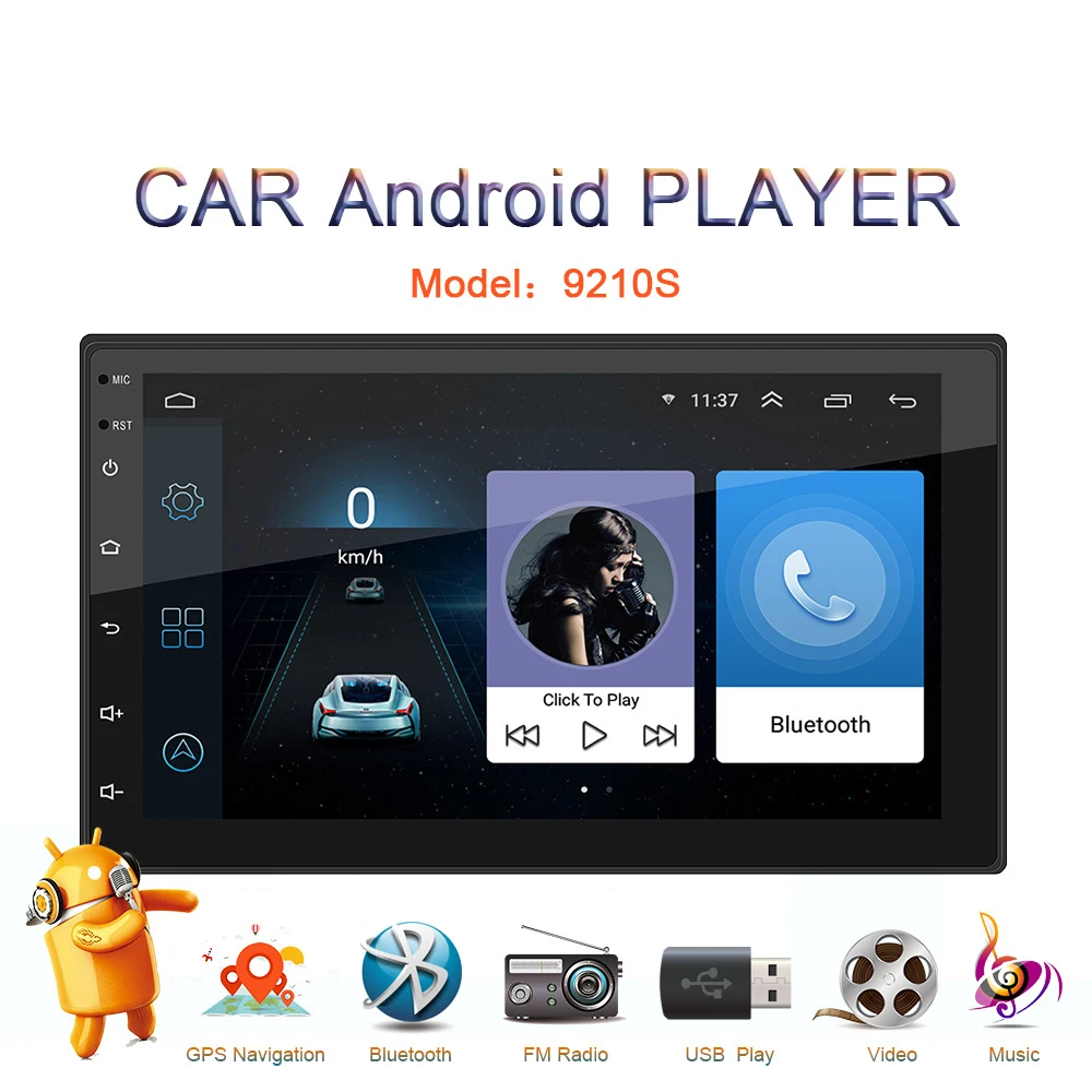 

Автомобильный MP5-плеер 5 шт./лот 9210S, 2 DIN, экран 7 дюймов, Wi-Fi, GPS, Android 10,1, Wi-Fi, GPS, FM-радио приемник