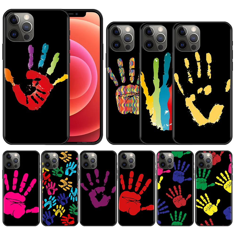 

Palm Hand blutige Hand Print Phone Case For Apple iPhone 11 13 12 Pro Max Mini XS max XR X 8 7 6s 6 Plus 7 8 Protective Capa