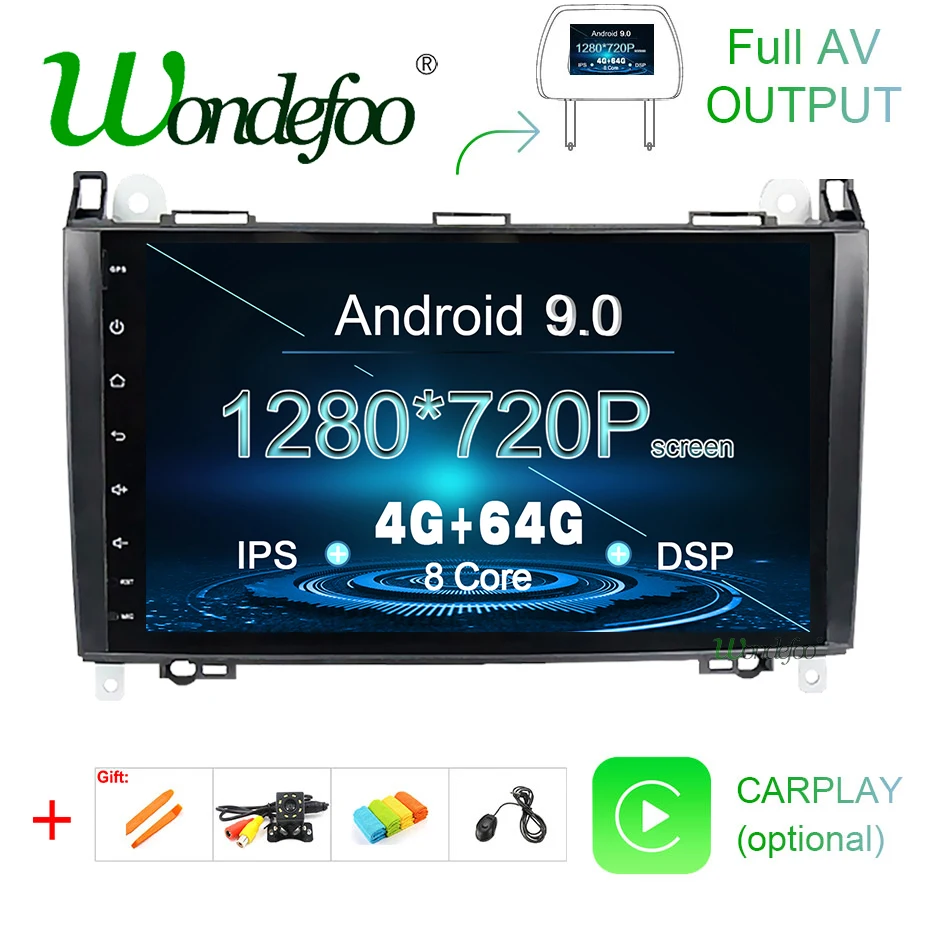 DSP ips Android 9,0 64G Автомобильный gps для Mercedes Benz B200 Sprinter B класс W245 B170 W209 W169 A180 A160 W906 Радио стерео без dvd