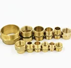 Латунный фитинг для труб с шестигранным хвостовиком, медный адаптер 18, 14, 38, 12, 34, мужской равномерный фоторазъем, соединение для водопроводной трубы с газом
