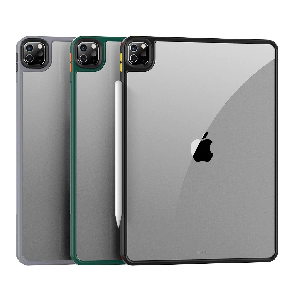 

Чехол для iPad Pro 12,9/11 2020 2021 роскошный Ультратонкий Ударопрочный Мягкий ТПУ + акриловый композитный защитный прозрачный чехол