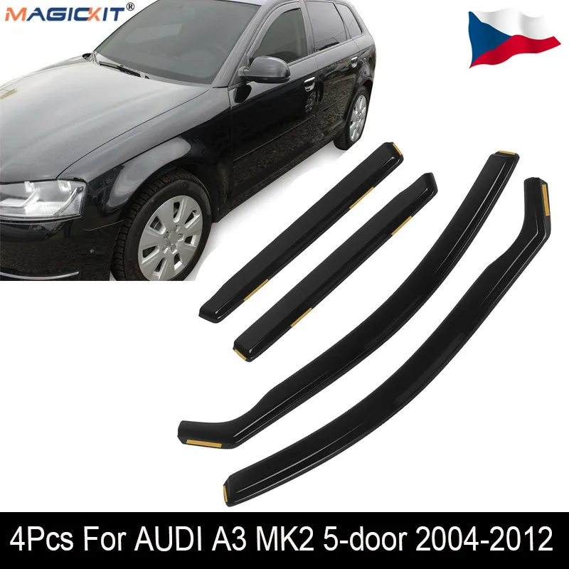 

Magickit For AUDI A3 MK2 5-Doors 04-12 Sportback Hatchback Rain Wind Deflectors