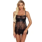 Размеры S и M L 4XL 5XL 6XL размера плюс Для женщин Белое Прозрачное платье женское белье сексуальное горячее эротическое большой бант кружевное нижнее белье Lenceria, сексуальная одежда