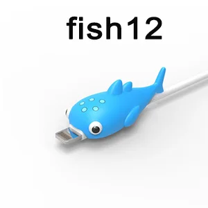 fish12 SOVIWN Кабельный органайзер ПВХ провод Чехол Органайзер милый мультфильм 1 шт. кабель протектор USB зарядное устройство чехлы для IPhone кабель зарядного устройства - Цвет: fish12