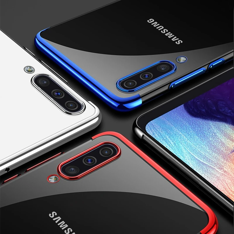Прозрачный чехол для Samsung Galaxy M20 M10 M30 A10 A20 A30 A40 A50 A70 Роскошный тонкий прозрачный