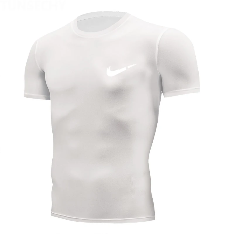 Спортивные фитнес плотно облегающие футболки для мужчин s Slim Fit с короткими рукавами быстросохнущие спортивные футболки для бега мужские Рашгард jogger тренировочные футболки футбол спортивная одежда Джерси Топы мужские - Цвет: Photo Color