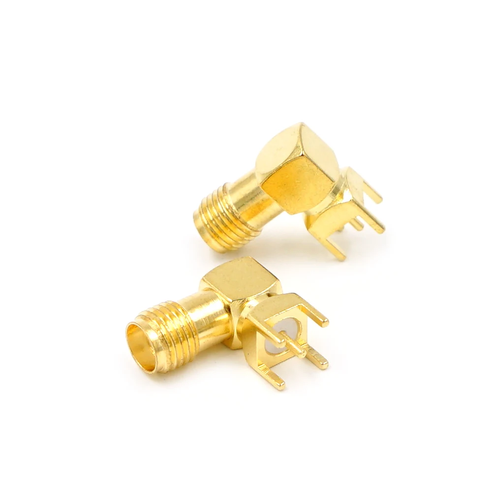 10PCS SMA female plug Right Angle 90 DEGREE SMA-KWE PCB Mount connector RF adapter | Обустройство дома