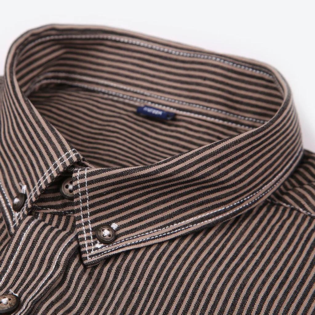 SAGACE многоцветная модная мужская рубашка с длинным рукавом и отложным воротником