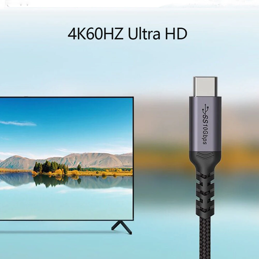 Кабель USB C к 3 1 Gen 2 видеокабель Type PD 100 Вт 5A быстрая зарядка для MacBook Pro SSD 4k 60 Гц