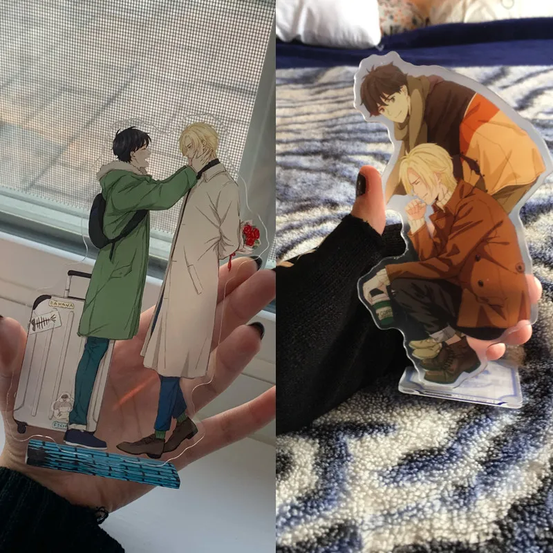 

Anime Figure BANANA FISH Ash Lynx Okumura Eiji Cosplay Side Acrylic Stand Model Plate Base Desk Decor Gifts DIY Collection