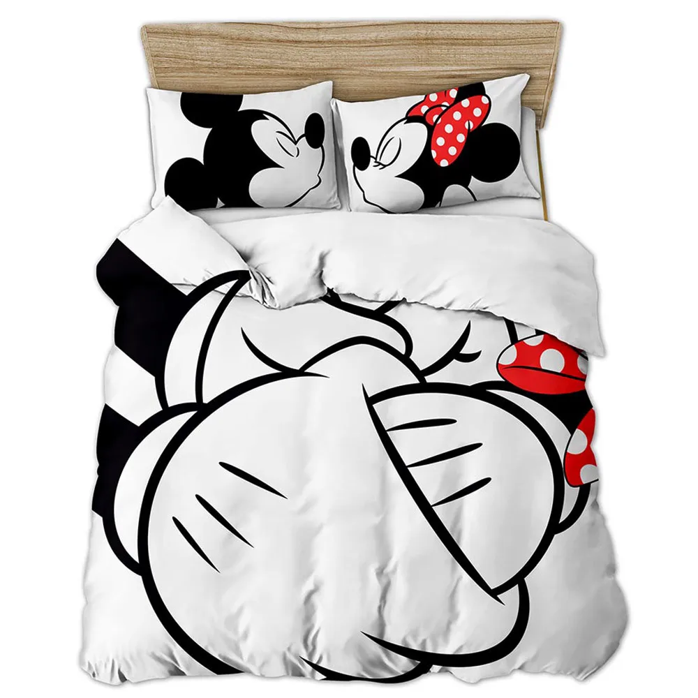 Комплект постельного белья Disney Mickey Minnie с мультяшным рисунком пододеяльник