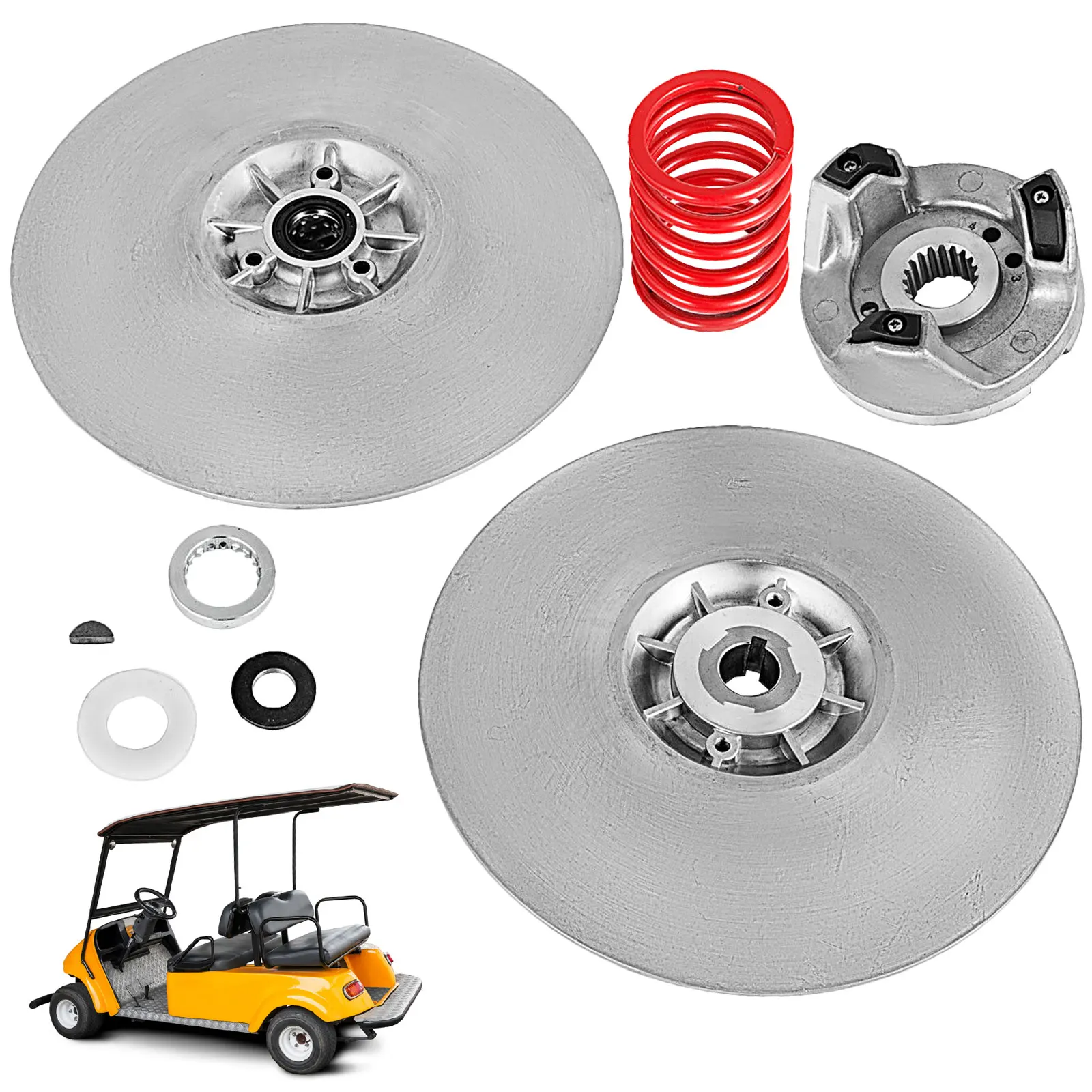 

VEVOR Yamaha Gas Golf Cart Driven Secondary Power Clutch Kit Clutch & Drive Belt Suitable For GAS Models G2 - G22 With Sheave