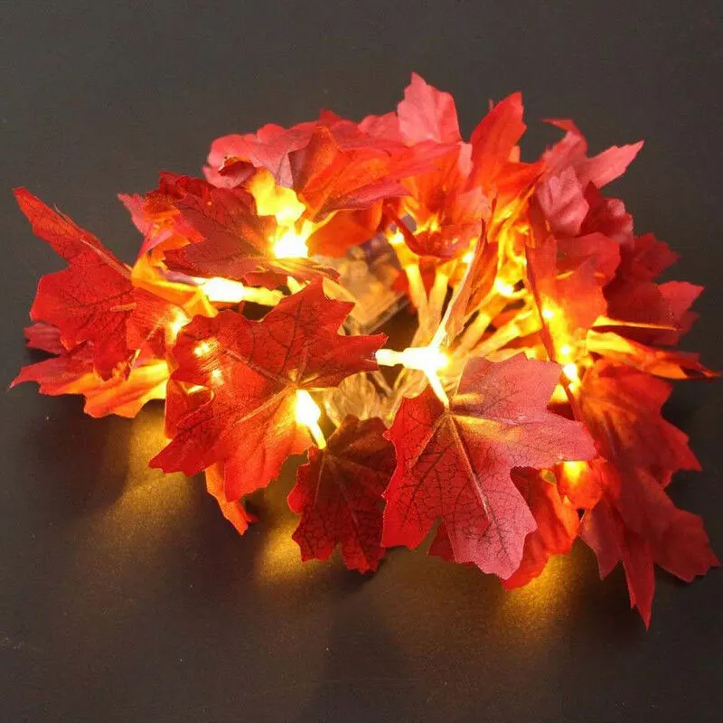 LEDs Maple Leaf Fairy StringLight Fall Garland Lamp Autumn Wedding Party Decor J8 #3 | Освещение