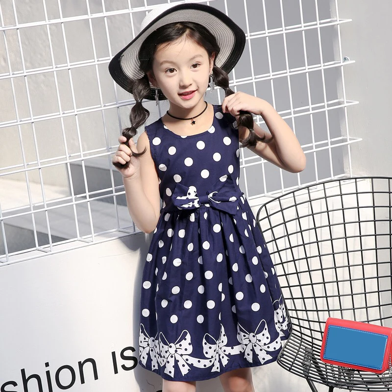 Летнее платье в горошек для девочек 4-12 лет | Детская одежда и обувь