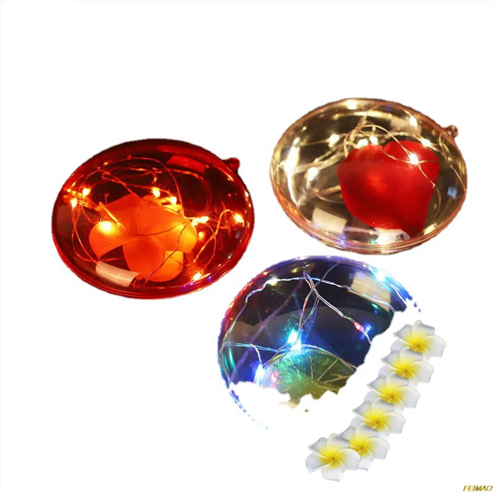 5 шт. новогодние прозрачные шарики |