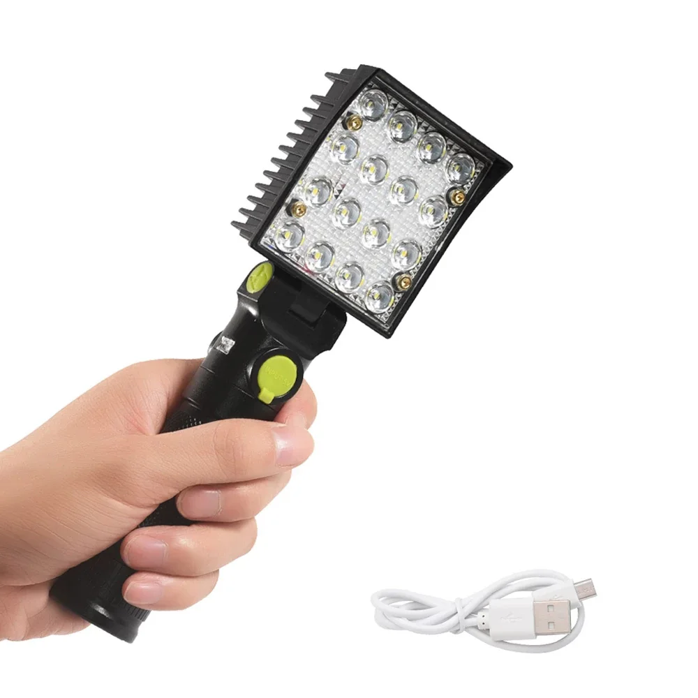 구매 SNZY 화이트 레드 블루 라이트 작업 손전등, 16 Led 자동차 수리 작업 램프 USB 충전 토치 내장 자석 후크 텐트 캠핑 구매 SNZY 화이트 레드 블루 라이트 작업 손전등, 16 Led 자동차 수리 작업 램프 USB 충전 토치 내장 자석 후크 텐트 캠핑