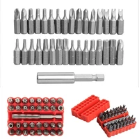 new33pcslot screwdriver bit set hand tool kit with hexagonal slotted phillips special screw driver drill bits quick release bit