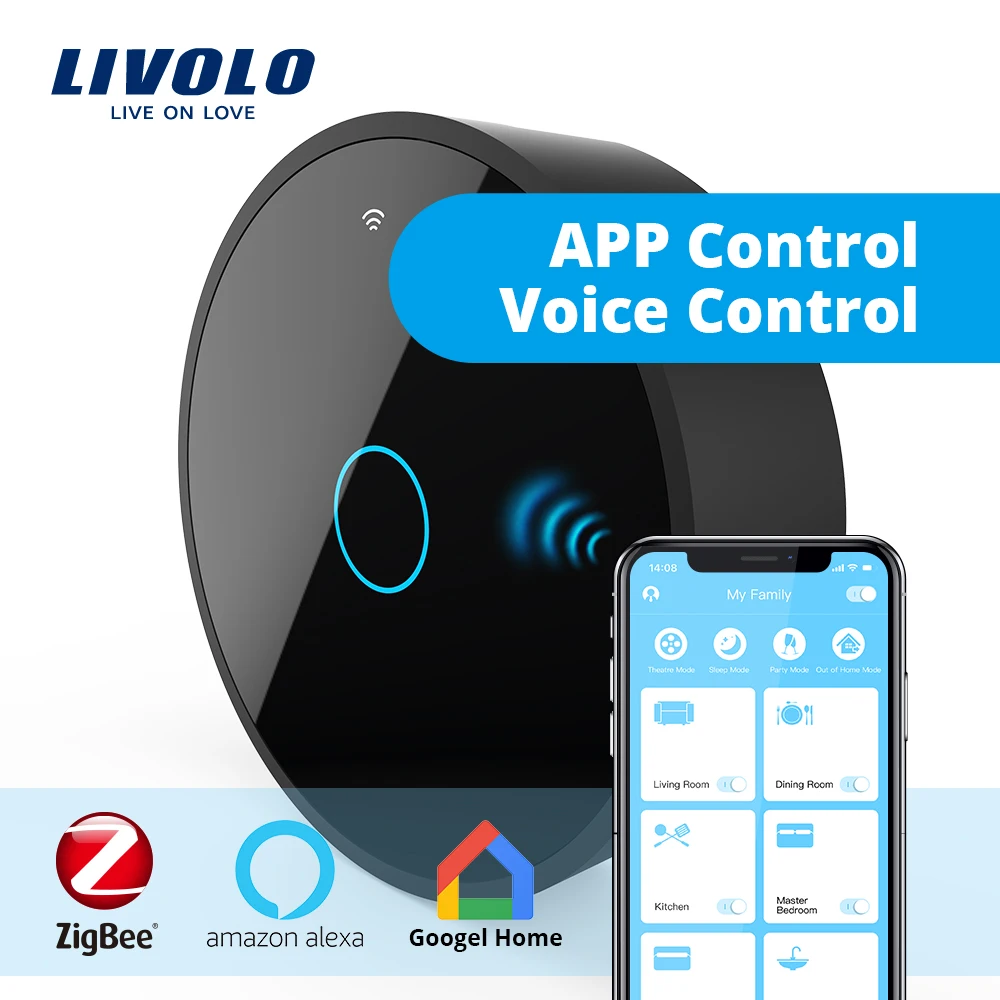 Шлюз LIVOLO беспроводной Wi Fi контроллер для умного дома на смартфоне google Home aleax echo
