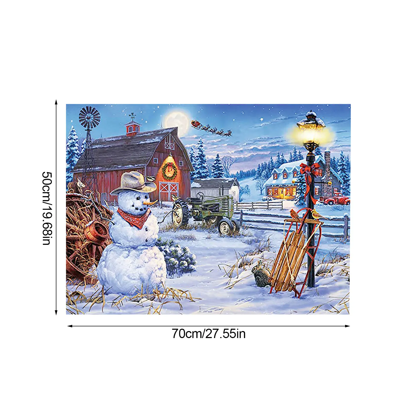 

1000PCS 70 *50cm Christmas Jigsaw Puzzle Premium Quality Funny For Adults Kids Cultivate Patience Best Gift 14+ Ages