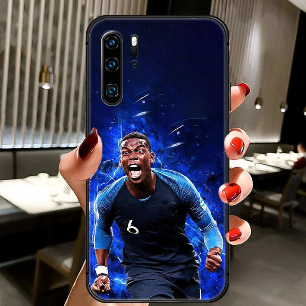 

Paul Pogba Football Phone Case Cover Hull For Huawei P8 P9 P10 P20 P30 P40 Lite Pro Plus Smart Z 2019 black Etui 3D Cover Luxury