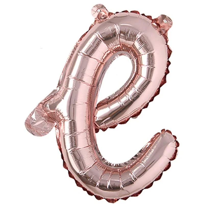 18 дюймов розовое золото с днем рождения письмо шары строчные буквы почерк Стиль