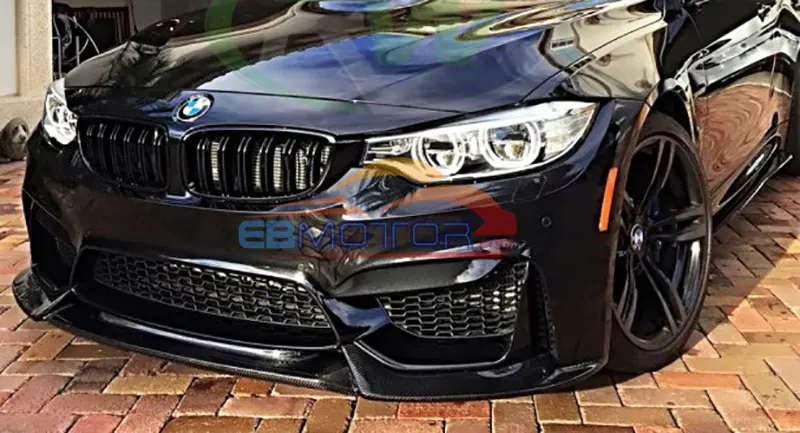 Настоящее углеродное волокно V стиль передний губ сплиттер спойлер для BMW F80 M3 F82 F83