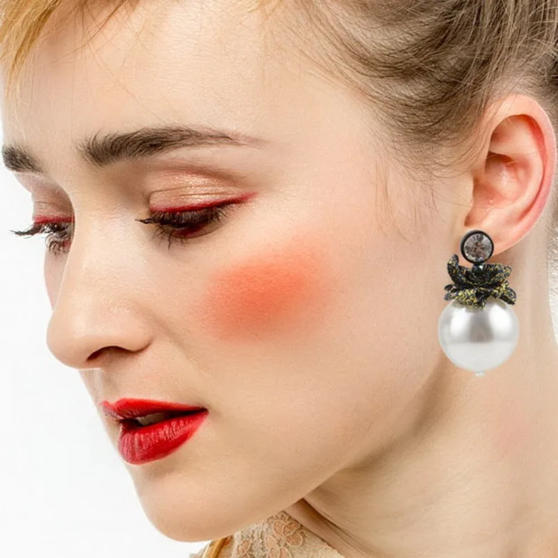 Серьги-подвески женские из искусственного жемчуга ручной работы