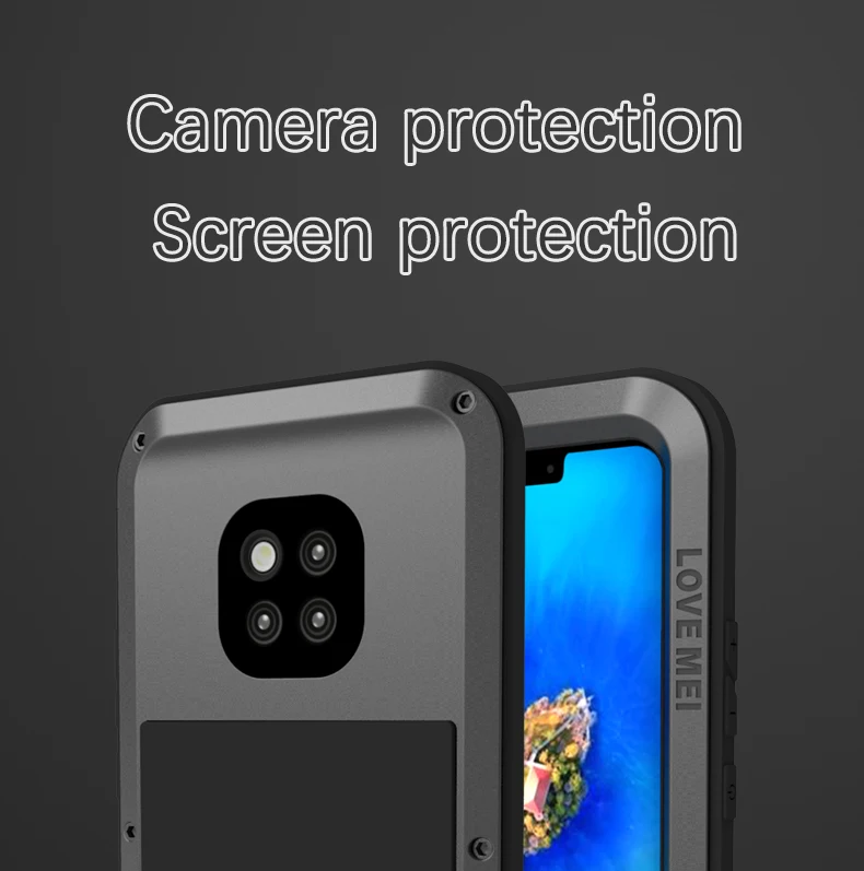 Металлический противоударный защитный чехол для huawei mate 30 Pro 20 10 9, водонепроницаемый защитный чехол для huawei P20 P30 Pro P20 lite