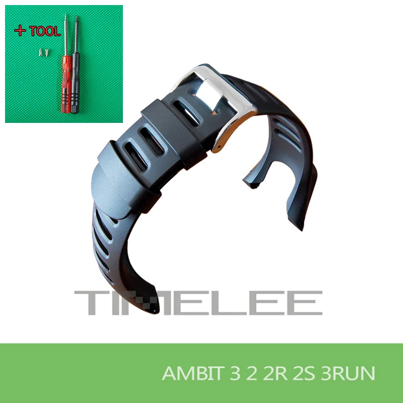 

SUUNTO Ambit1/2/3 peak 2S 3s 3run мужские часы водонепроницаемый резиновый ремешок для часов стальная пряжка + отвертка + винт