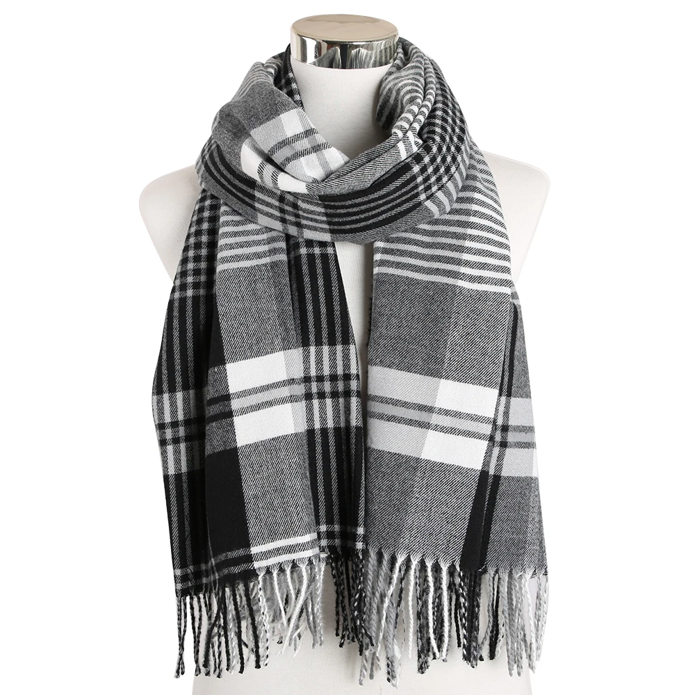FOXMOTHER, новинка, Foulard Femme, кашемировые шарфы с кисточками, шотландская шаль, зимний шарф, Женский клетчатый шарф, Женский Мужской пашмины