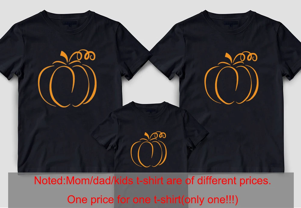 Camiseta a juego de calabaza para Halloween, camisetas informales de manga corta, camisetas Harajuku Para pap&aacute; y mam&aacute;, ropa con gr&aacute;fico est&eacute;tico, 1 ud.-1
