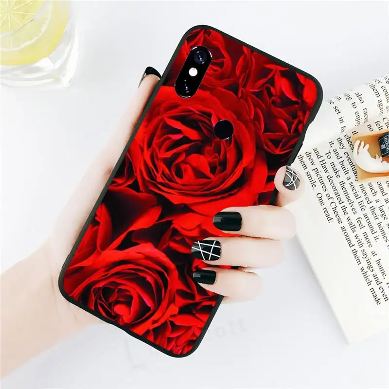 

red rose Romantic flower shell Phone Case For Xiaomi Redmi 4x 5 plus 6A 7 7A 8 10 mi8 8lite 9 note 4 5 6 7 8 pro