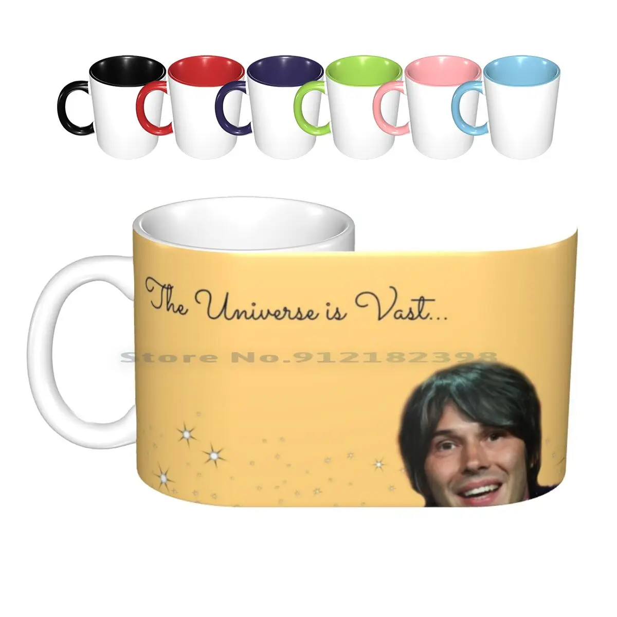 

The Universe Is Vast... Ceramic Mugs Coffee Cups Milk Tea Mug Brian Cox Space Cool Science Creative Trending Vintage Gift