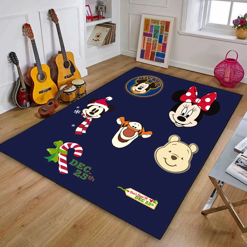

Disney Cartoon Mickey and Minnie Mouse Door Mat Kids Boys Girls Game Mat Bedroom Kitchen Carpet Indoor Bathroom Mat