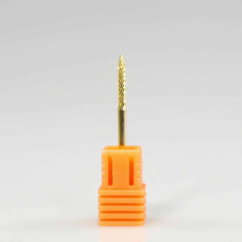 Профессиональное золотистое Карбидное сверло для ногтей Easy Nail 3/32 дюйма
