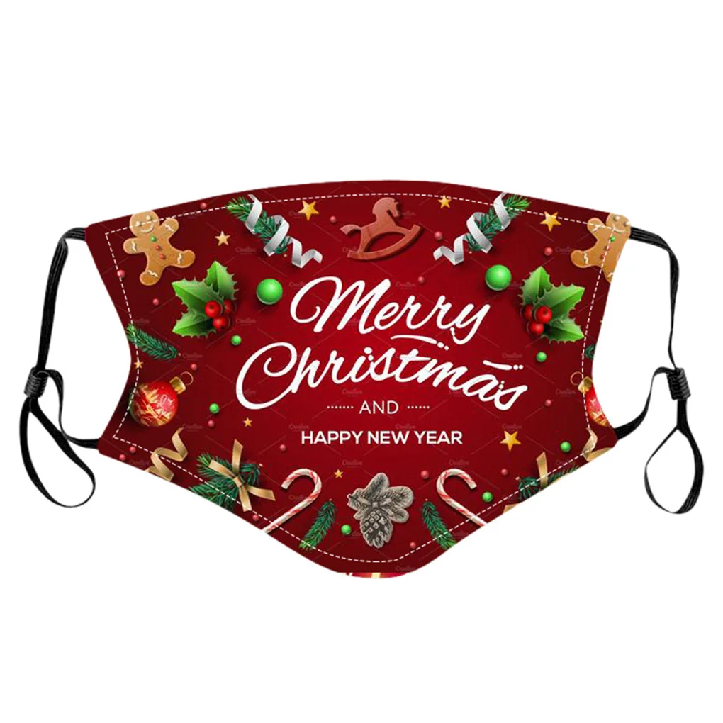 Face Christmas Dustproof Mask Reusable Colorful Printing Fabric Fashion Washable Outdoor Breathable 2020 Hot Sell | Дом и сад