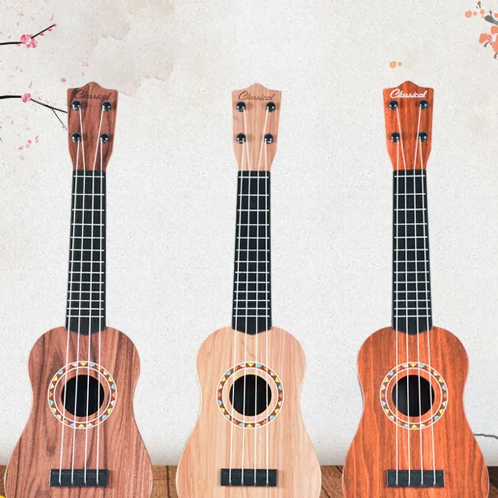 Укулеле 21 дюйм Имитация древесины 4 струны Uke Bass струнный музыкальный инструмент