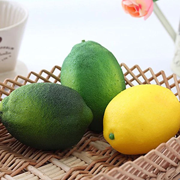8 Pack Artificial Fake Lemons Limes Fruit for Vase Filler Home Kitchen Party Decoration Yellow and Green | Дом и сад