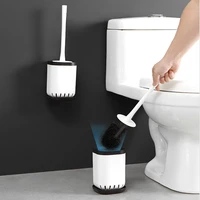 creative bathroom strong traceless hole free decontamination hollow wall mounted self volatile drain toilet brush